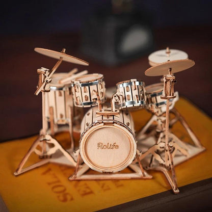 Rolife Drum Kit 3D Wooden Puzzle TG409 - The Emporium