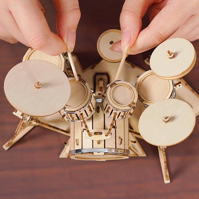 Rolife Drum Kit 3D Wooden Puzzle TG409 - The Emporium