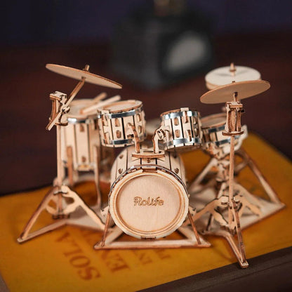 Rolife Drum Kit 3D Wooden Puzzle TG409 - The Emporium