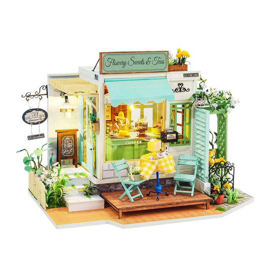 Rolife Flowery Sweets & Teas DIY Miniature Dollhouse Kit DG146 - The Emporium