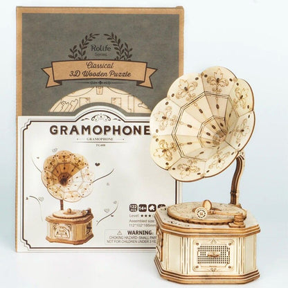 Rolife Gramophone Model 3D Wooden Puzzle TG408 - The Emporium