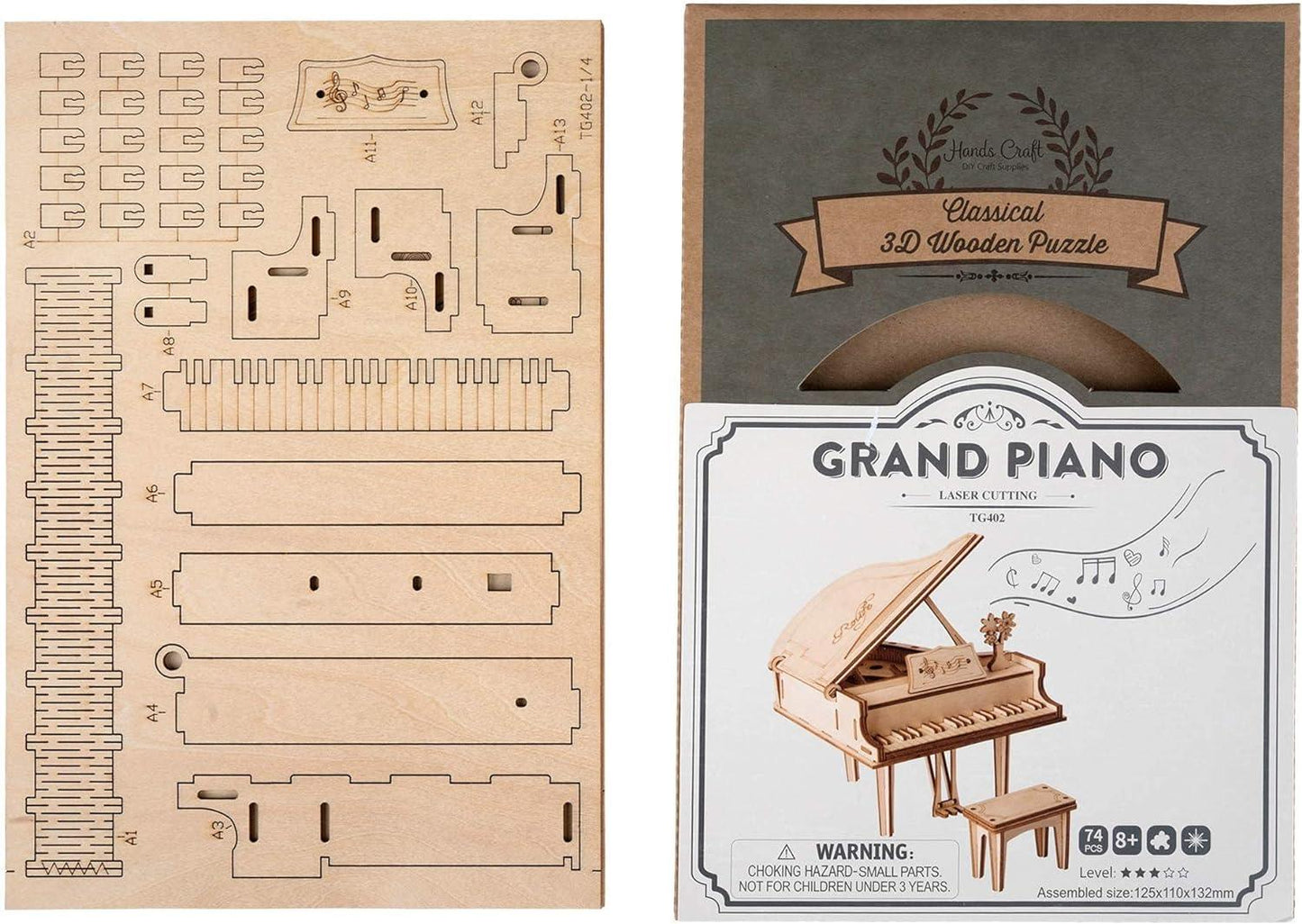 Rolife Grand Piano 3D Wooden Puzzle TG402 - The Emporium