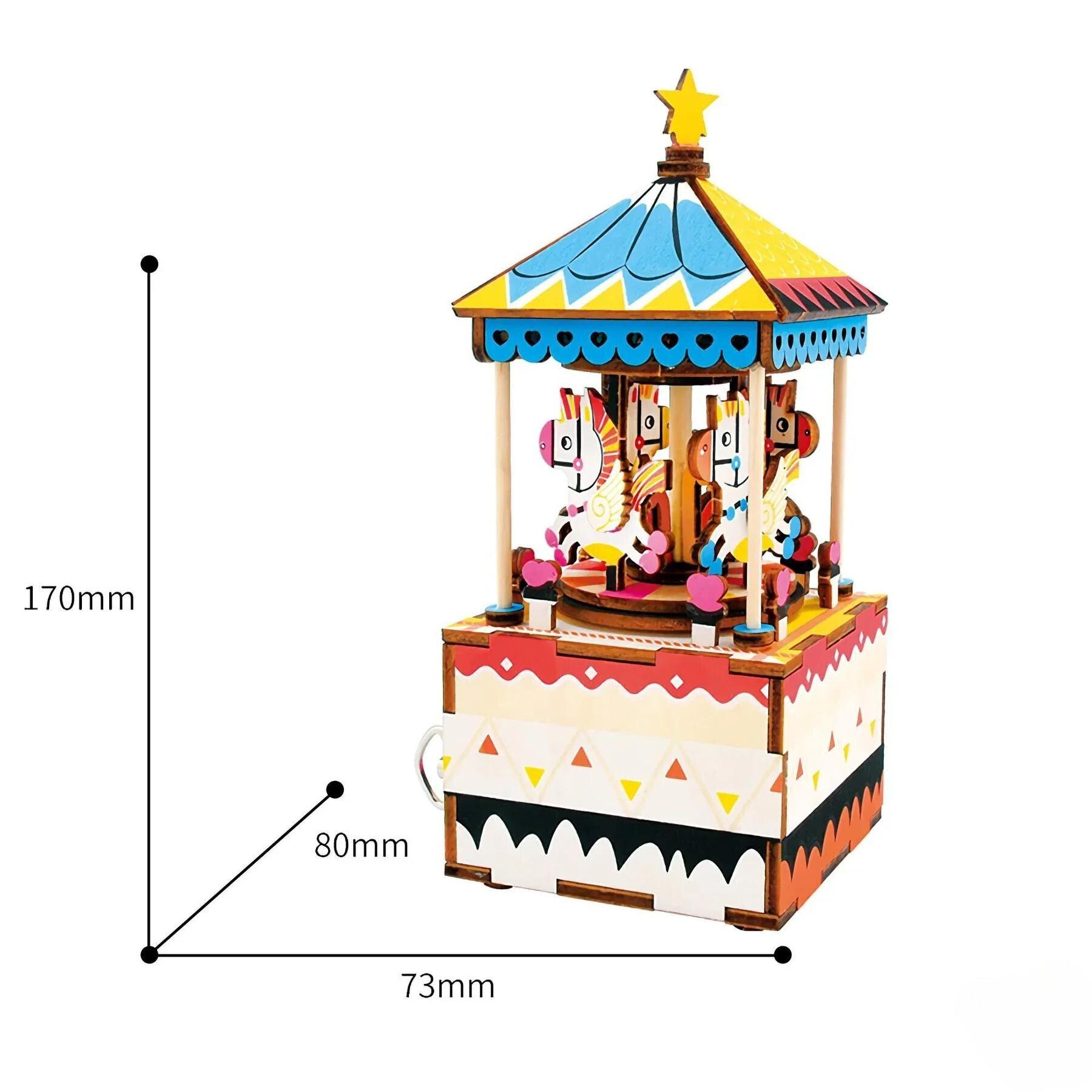 Rolife Merry-Go-Round Music Box 3D Wooden Puzzle AM304 - The Emporium