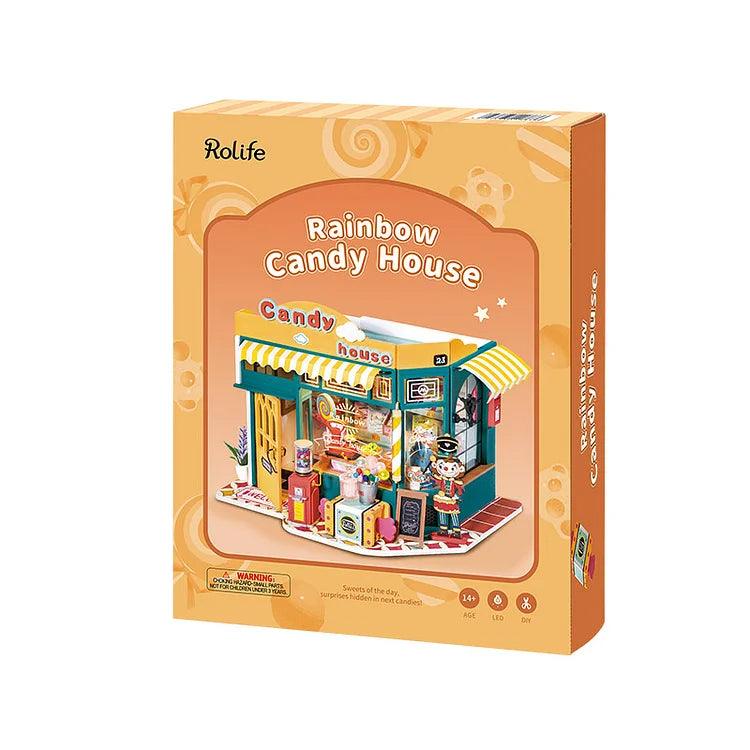 Rolife Rainbow Candy House DIY Miniature House Kit DG158 - The Emporium