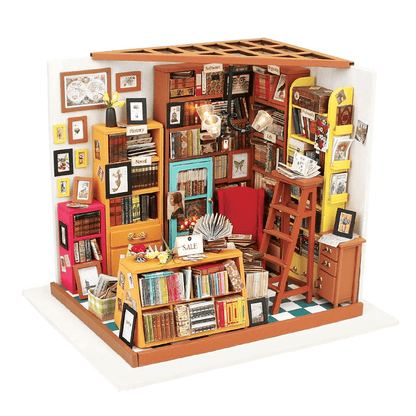 Rolife Sam's Study Library DIY Miniature House Kit DG102 - The Emporium