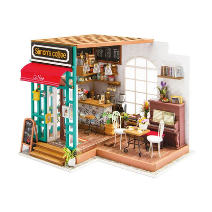 Rolife Simon's Coffee Shop DIY Miniature Dollhouse Kit DG109 - The Emporium