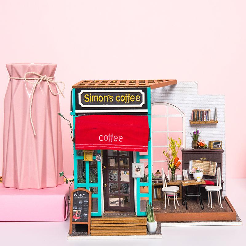 Rolife Simon's Coffee Shop DIY Miniature Dollhouse Kit DG109 - The Emporium