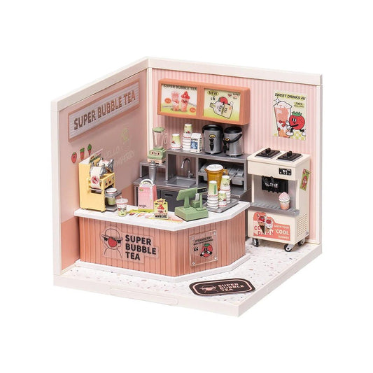 Rolife Super Creator Double Joy Bubble Tea Plastic DIY Miniature House Kit DW006 - The Emporium