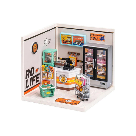 Rolife Super Creator Energy Supply Store Plastic DIY Miniature House Kit DW002 - The Emporium