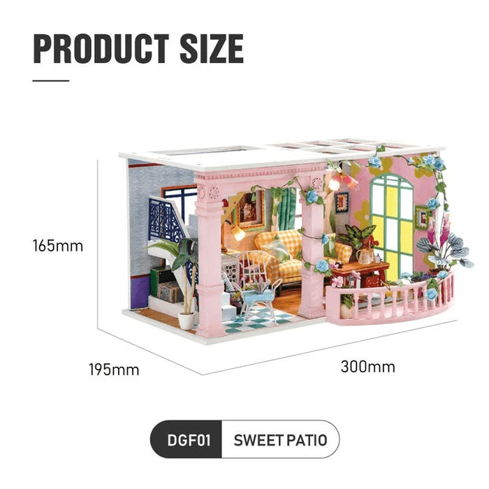 Rolife Sweet Patio DIY Miniature House Kit DGF01 - The Emporium